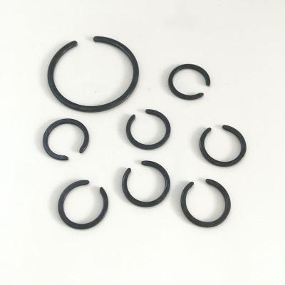 China General Industry Blackened Carbon Steel Earless Retaining Ring No Trunnion Now Ring For Hardware for sale