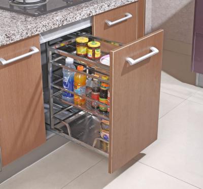 China Sustainable Modern Kitchen Accessories Stainless Steel Kitchen Pull Out Basket GFR-206 for sale