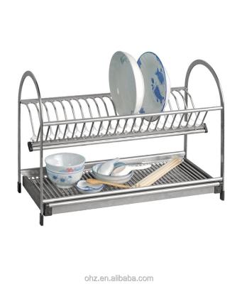 China Sustainable Household Storage Stainless Steel Kitchen Drying Dish Rack for sale