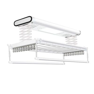 China Sustainable Foldable Automatic Aluminum Electric Heated Hanger Dryer Drying Rack Led for sale