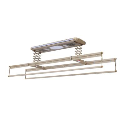 China Sustainable Intelligent Led Railling Light Automatic Electric Fabric Clothes Drying Rack Hanger System for sale