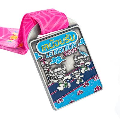 China Antique Imitation Wholesale Cartoon Running Competition Champion Souvenir Medal for sale