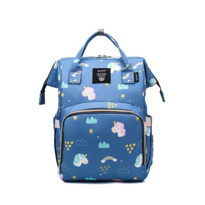 China Water Resistant Fashion Christmas Unicorn Baby Diaper Bag Backpack Mochila Wholesale Maternidade for sale