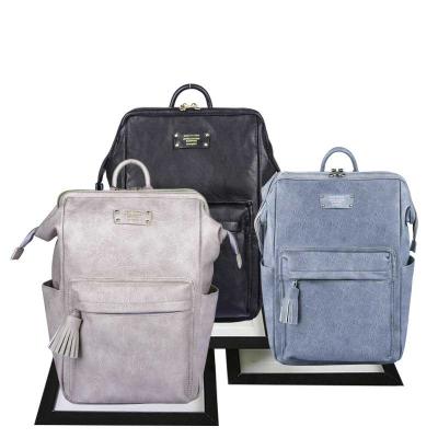 China 2020 Quality Large Capacity Designer Maternity Leather Backpack Maternity Changing Baby Diaper Bag Waterproof Luxury Waterproof Travel Diaper Mom Bag for sale