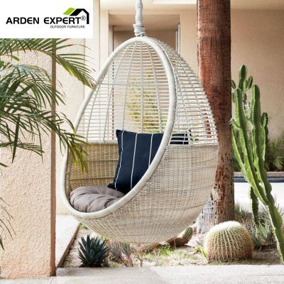 China Modern Cheap Round Garden Swing Chair Outdoor Balcony Furniture Patio Swings Hanging Sensory Rattan Egg Chair for sale