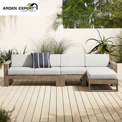 China Modern Stylish Outdoor Furniture Teak Sofas Sets Modern L Sectional Living Room Sets for sale