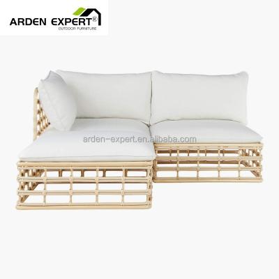 China Modern High End Wicker Rattan Sofa Set All Weather Waterproof Aluminum Frame for sale