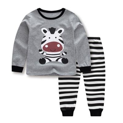 China High Quality Dinosaur Cartoon Print Comfortable Home Wear Boy Girl Casual 100% Cotton Thermal Children's Pajamas Can Be Customized for sale