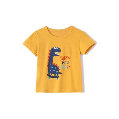 China Kids T-shirt Boys Girls T-shirt Garbage Crew Collar Cotton Toddler Solid Color Anti-Shrink Short Unisex Children Customized Plain socket for sale