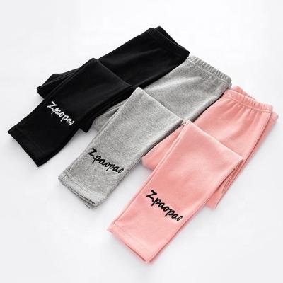 China Wholesale Newest Pure Spandex Girls Pants 95%Cotton 5% Breathable Kids Color Pants Kids Pants High Quality Pants Stretch Gaiters for sale