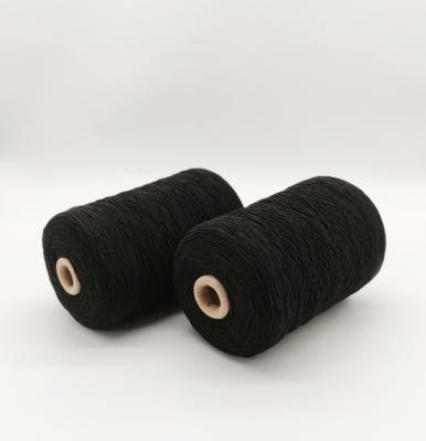 China Top Quality Black Rubber Covered 63#/150/150 Knitting Yarn With Polyester for sale