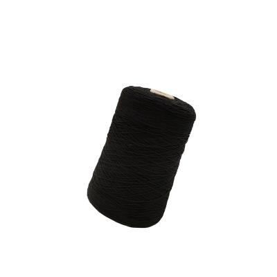 China Knitting Made Of China Knitting Yarn 90#/50/50 Polyester Black Blanket Rubber Yarn for sale