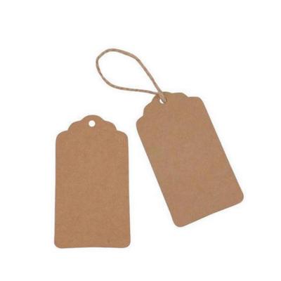 China Sustainable White Brown Kraft Paper Gift Tag DIY Garment Tag for sale