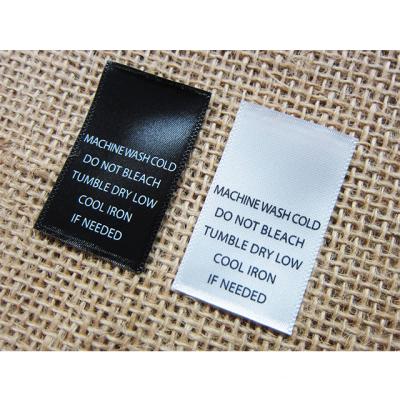 China Cheap Washable Custom Design Printing Apparel Woven Fashion Label Neck Tag for sale