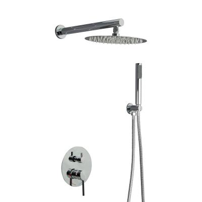 China Without Shower Rainfall Slide Bar Hot And Cold Faucet Set Wall Mounted Shower Stainless Steel for sale