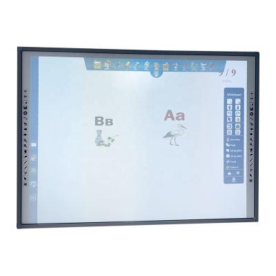 China 20 touch interactive board 82 inch smart interactive whiteboard board with cheap pricing for sale with 60-168 inch four color smart pentray for sale