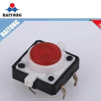 China 12x12mm illuminated switch 12v tact switch with LED light tact switch factory selling 4colors choices TS - 1196 for sale