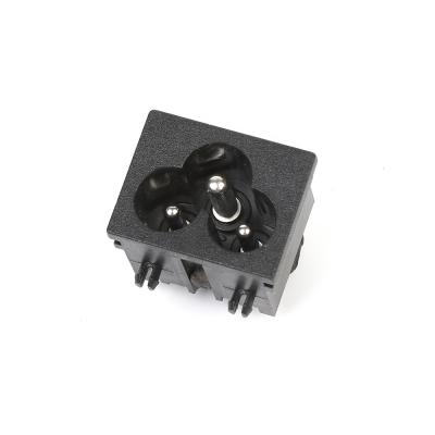 China Commercial Hot Sale 250V Male Plug Black 3 Pin AC Copper Plug For Office for sale