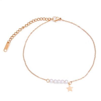 China New Trendy Popular Cute Active Fancy Gift Fashion Design Design Anklet Yellow Gold for sale