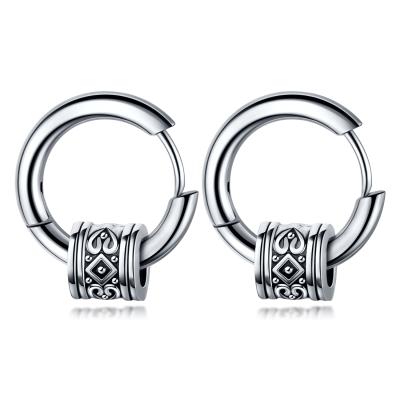 China BOHEMIA Exclusive Jewelry 316L Stainless Steel Hoop Earrings for sale