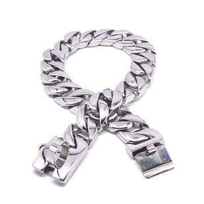 China Stainless Steel DETACHED Link Chain Customized Luxury Christmas Dog Show Collar for sale