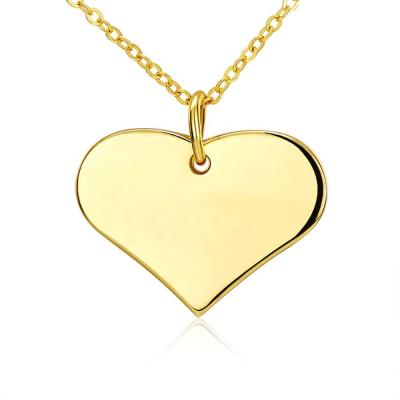 China Fashion Heart Chain Designs Gold Simple Pendant Necklace Jewelry for sale