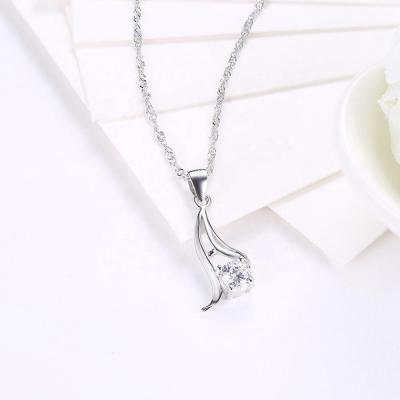 China Wholesale Fashion Jewelry Women's 925 Sterling Silver Chain Necklace Pendants for sale