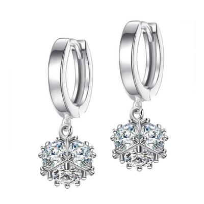 China Beautiful Fashion Shinning Fashionable Luxury Diamond Jewelry Sliver Ball Earring for sale