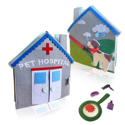 China Busy House Style Book Amazon Pet Hospital Judged Quiet Book For Toddler Baby Educational Toys Book Busy Kids Travel Toy for sale