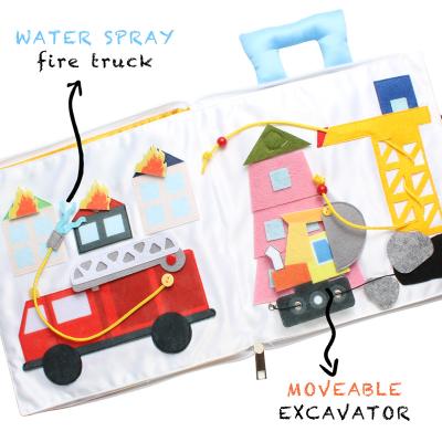 China Eco-friendly Toy Quiet Busy Soft Baby Book Baby Book Theme Car Educational Toys Book for Toddler for sale