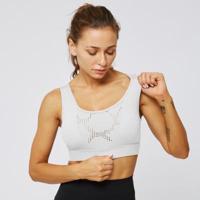 China Huanwei Gym T-shirt Power Stretch Breathable Good Quality Seamless Yoga Bra For Women Workout Running Sports Bra for sale