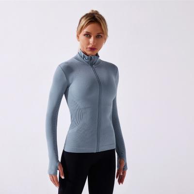 China New Design Women's Yoga Jacket Custom Made Compress Sport Breathable Long Sleeve Fitness Jacket Women Body Shaper for sale