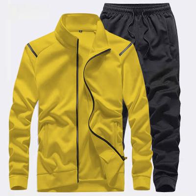 China Mens QUICK DRY Stylish Gym Use Solid Color Polyester Sportswear Long Zipper Custom Hoodies Sweatpants for sale