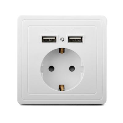 China Hot Selling EU European 16amp USB Electrical Wall Switch Residential / General Purpose Standard Socket for sale