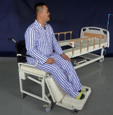 China Commercial Adjustable Functional Manual Furniture Rehabilitation Hospital Nursing Home Hospital Wheelchair Beds 5 for sale