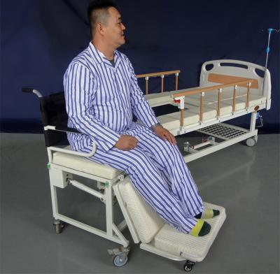 China Commercial Home Care Furniture 5 Function Disabled Manual Medical Wheelchair Hospital Care Convertible Bed With Potty-hole For Paralyzed Patients for sale