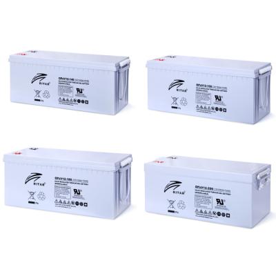 China Ritar AGM OH Solar Batteries 12V 60ah 80ah 100ah 120ah 140ah 200ah Deep Cycle Gel Solar Battery 80~200 for sale