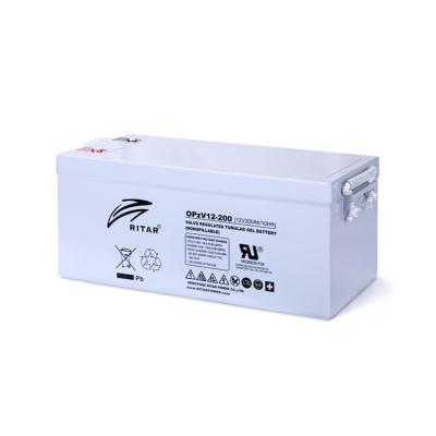 China Original OH battery gel opzv 12V air to ground missile battery 200ah 12,200 power energy storage solar ritar battery 200 for sale