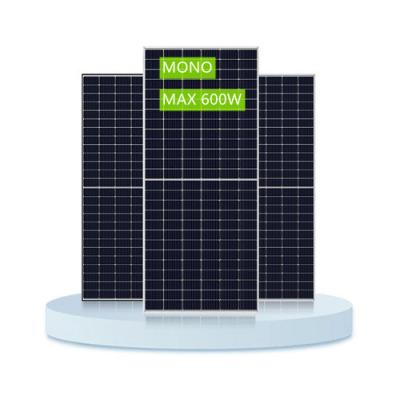 China Peak Bifacial Mono Solar Panel High Efficiency 21.38% 580w 590w 600w Solar Cell Panel 166x83mm for sale