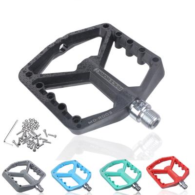 China Racework 2021 High Quality Nylon Fiber Forest Mountain Bike Pedals Dead Fly Durable Supporting Wide-face Pedals for sale