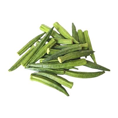 China Low Price Vacuum Dried Fried Okra Vegetables Chips Dried Healthy Snacks for sale