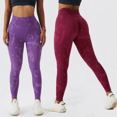 China Breathable Tall Waist Yoga Leggings Seamless Squat Proof Sportswear Set Women Simple Sexy White Girl Yoga Pants Women for sale