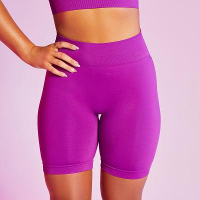 China De Logo High Waist Womens Gym Sports Workout Butt Fitness Shorts Breathable High Quality Custom Seamless Yoga Bike Shorts crack! crack! for sale