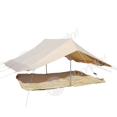 China Straight Tying Type Luxurious Resort Tent Family 3 Person Wedge Party Tents Waterproof Canvas Bell Cabin Tent for sale