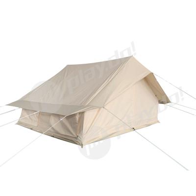 China Large Cabin Family Cabin Canvas Camping Tent 4 Person Straight Tying Type Waterproof Teepee Tent Home Tent for sale