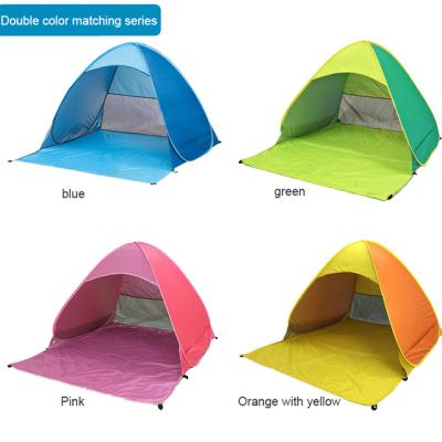 China Straight Tying Type Easy Automatic Portable Lightweight Camping Baby Beach Tent Play Tent For Sun Shelter for sale