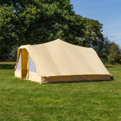 China Unistrengh Tent Manufacturer Large Space 6m*4m Outdoor Canvas Cotton Tuareg Straight Tying Type Tent For Sale for sale