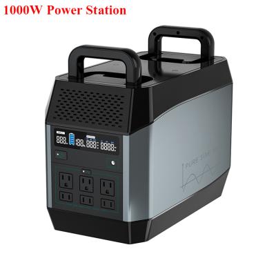 China New 1000W Fast Charge Support Power Station 1024Wh Power Supply Lithium AC Outdoor DC Output 110V Portable Power Station With Usb C for sale