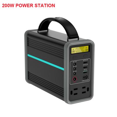 China Portable Fast Charging Support Power Bank 100000 Mah Lifepo 4 Battery Pack Outdoor Solar Generator For Cpap/Fishing/Vehicle/Camping 200W for sale