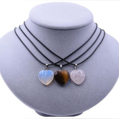 China Heart Natural Stone Style Necklaces&Pendants Love Pendant Necklace For Women Best Gifts Fashion Jewelry Necklace NK092 for sale